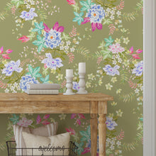 Load image into Gallery viewer, Oriental Flowers (Khaki)