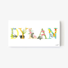 Load image into Gallery viewer, Animal Alphabet Custom Names - Print on Canvas