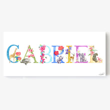 Load image into Gallery viewer, Animal Alphabet Custom Names - Print on Canvas