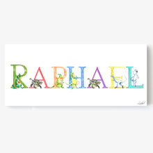 Load image into Gallery viewer, Dinosaur Alphabet Custom Names - Print on Canvas