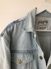 Load image into Gallery viewer, 'Pepe' Upcycled Denim Jacket, Blue Magnolia Elephant Design