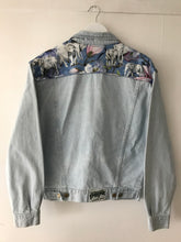 Load image into Gallery viewer, 'Pepe' Upcycled Denim Jacket, Blue Magnolia Elephant Design