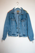 Load image into Gallery viewer, 'Wrangler' denim jacket, Tigers and Peonies design