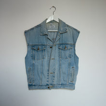 Load image into Gallery viewer, 'Bergamo' Denim waistcoat, Blue Magnolia Elephants design