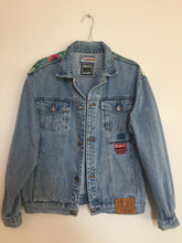 Load image into Gallery viewer, 'Fax 6.14' denim jacket, Tropical Rainforest design