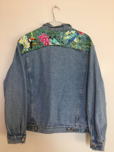 Load image into Gallery viewer, 'Fax 6.14' denim jacket, Tropical Rainforest design