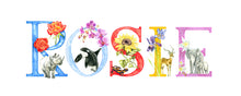 Load image into Gallery viewer, Animal Alphabet Custom Names - Print (unframed)
