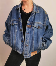 Load image into Gallery viewer, 'Mash' denim jacket, Tropical Rainforest design