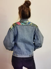 Load image into Gallery viewer, 'Fax 6.14' denim jacket, Tropical Rainforest design