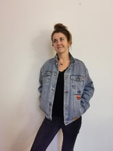 Load image into Gallery viewer, 'Fax 6.14' denim jacket, Tropical Rainforest design