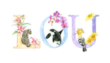 Load image into Gallery viewer, Animal Alphabet Custom Names - Print (unframed)
