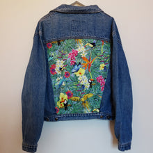 Load image into Gallery viewer, 'Bryn Stell' Denim Jacket, Tropical Rainforest design