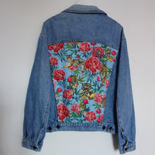 Load image into Gallery viewer, 'Wampum' Denim Jacket, Tigers and Peonies