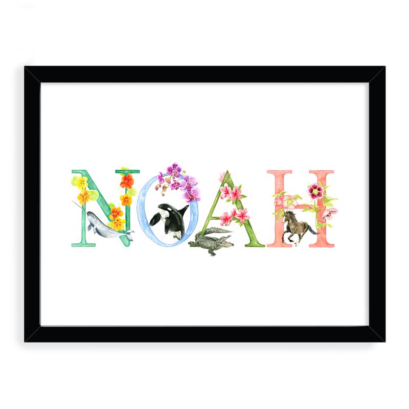 Framed Custom Name (Animal Alphabet)