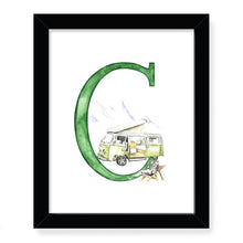 Load image into Gallery viewer, Animals in Action Letter Art Print- C