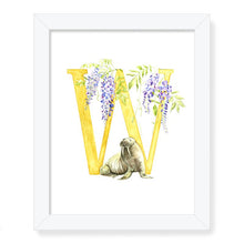 Load image into Gallery viewer, Letter Art Print - W