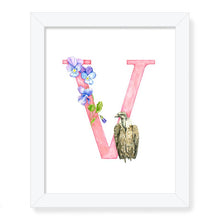 Load image into Gallery viewer, Letter Art Print - V