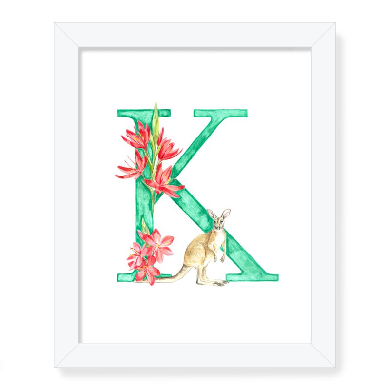 Letter Art Print - K