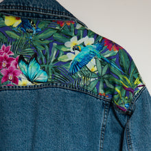 Load image into Gallery viewer, &#39;Casucci&#39; Denim jacket, Tropical Rainforest design