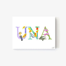 Load image into Gallery viewer, Animal Alphabet Custom Names - Print on Canvas
