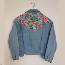 Load image into Gallery viewer, Brandy Melville Denim Jacket, Tigers and Peonies