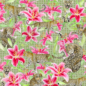 Leopards and Lilies (Green)