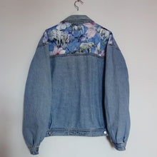 Load image into Gallery viewer, Holiday Denim jacket, Blue Magnolia Elephants