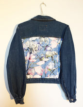 Load image into Gallery viewer, ‘Gold’ denim jacket, blue elephant design