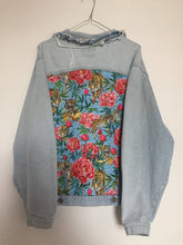 Load image into Gallery viewer, &#39;Witboy&#39; denim jacket, Tigers and Peonies design