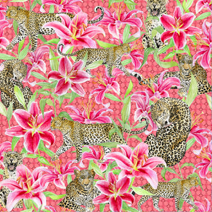 Leopards and Lilies (Pink)