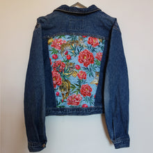 Load image into Gallery viewer, &#39;Gabrielli&#39; Denim Jacket, Tigers and Peonies design
